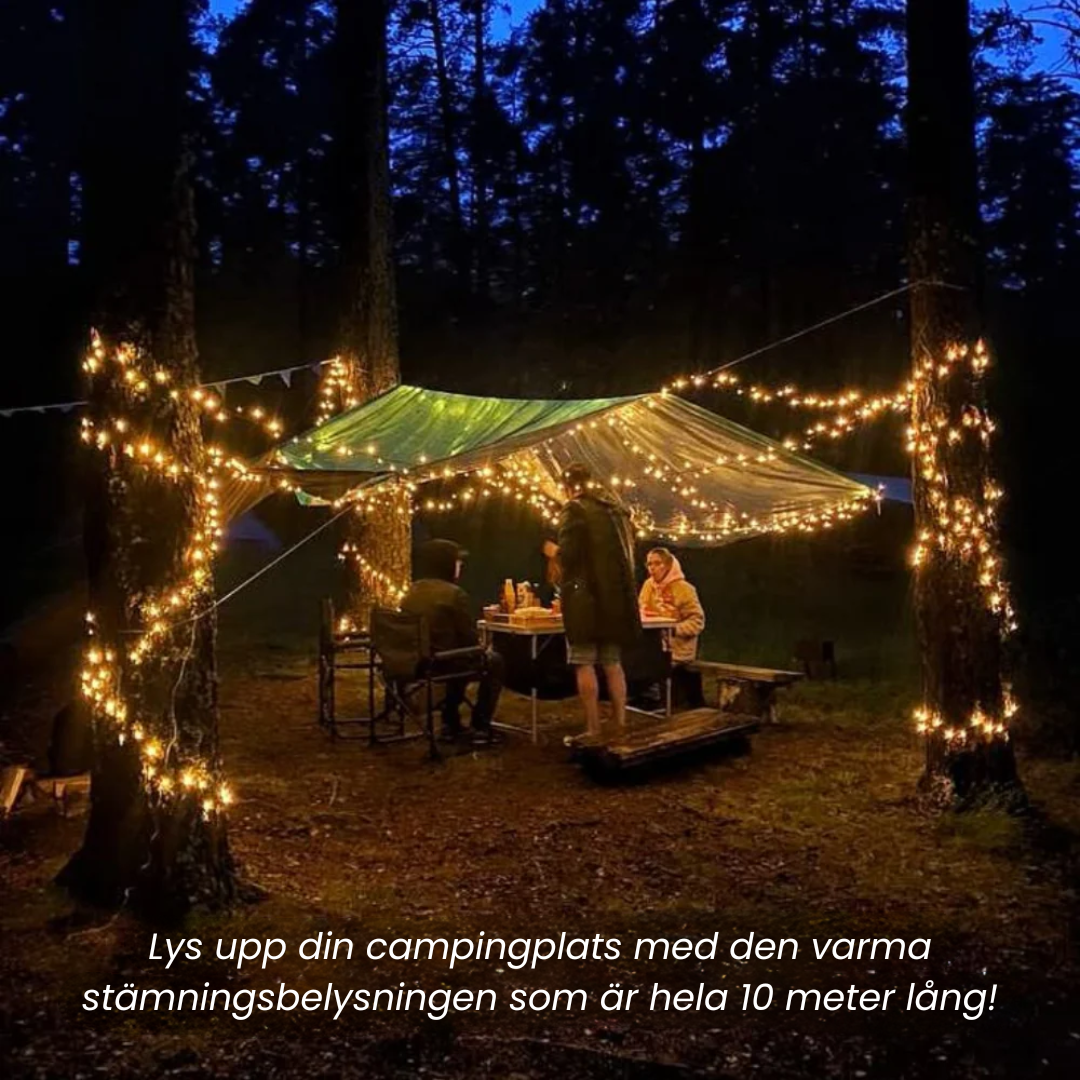 Camp Lamp | Allt-i-ett: Stämningsbelysning, Ficklampa & Powerbank