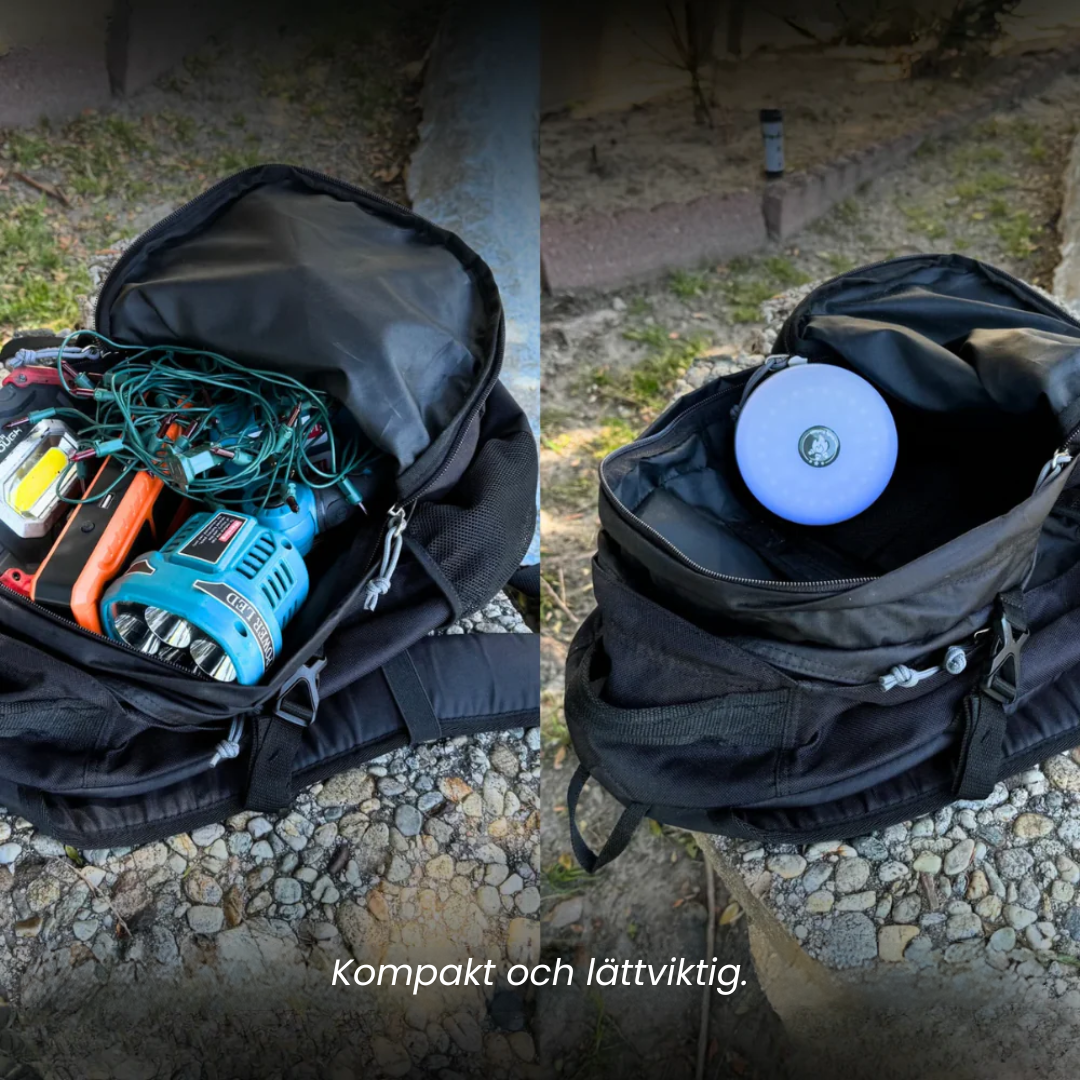 Camp Lamp | Allt-i-ett: Stämningsbelysning, Ficklampa & Powerbank